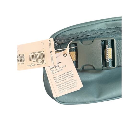 NWT Lululemon Everywhere Belt Bag 1L Wordmark Warp Teal/Gold/Bone - Picture 7 of 7